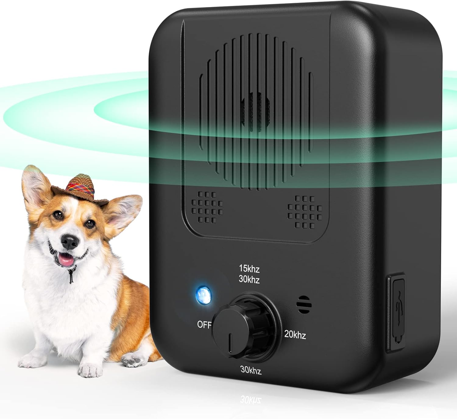 Stop Dog Barking Device, Automatic anti Barking Devices for Dogs 33 FT, Ultrasonic Rechargeable Waterproof Dog Barking Control Deterrent Stopper Dog Training Tool Indoor/Outdoor Safe for Most Dogs image number 3