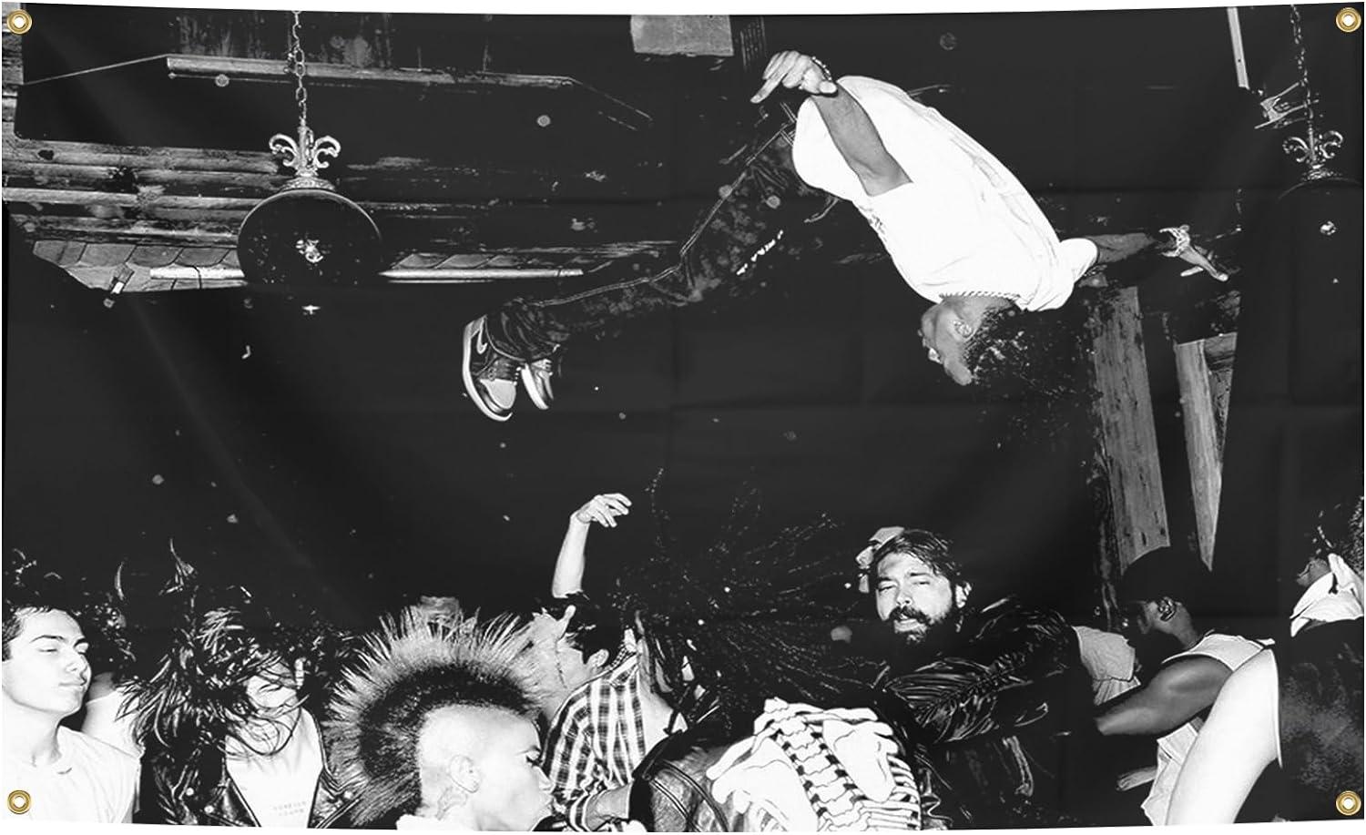 BYADKOA- Playboi Carti Die Lit Album Cover Flag Banner Aesthetic Decorative Durable Man Cave Wall Tapestry with 4 Brass Grommets 3X5 Feet Flag Suitable for Indoor and Outdoor Decorate for College Dorm image number 2