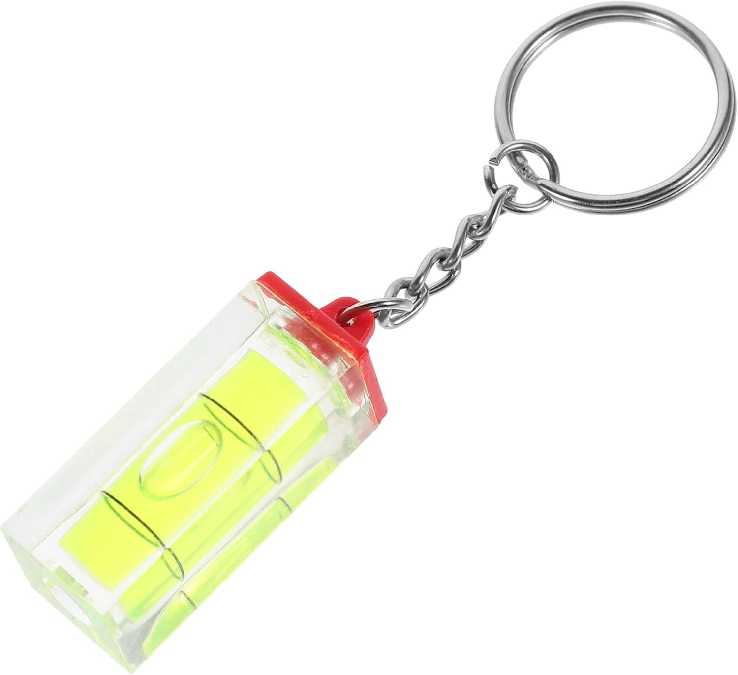 SHINEOFI Mini Bubble Level Keychain for Men Portable Pocket Spirit Level Tool with Key Ring Compact for Car Keys and Wallet Accessories Outdoor and Everyday Use Random Color image number 3