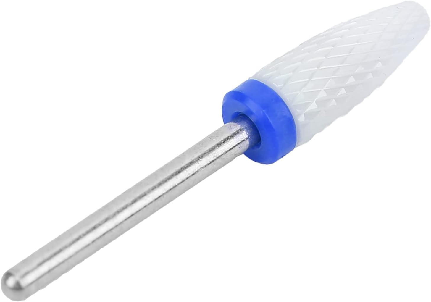 Sorandy Lightweight Portable Nail Drill Bit, Corn Head, Ceramic Parts, Easy to Use, Small Size, Intersection Stripes, Ideal for Nail Work from Carving to Polishing, Reshaping (Medium Grinding M Blue image number 6