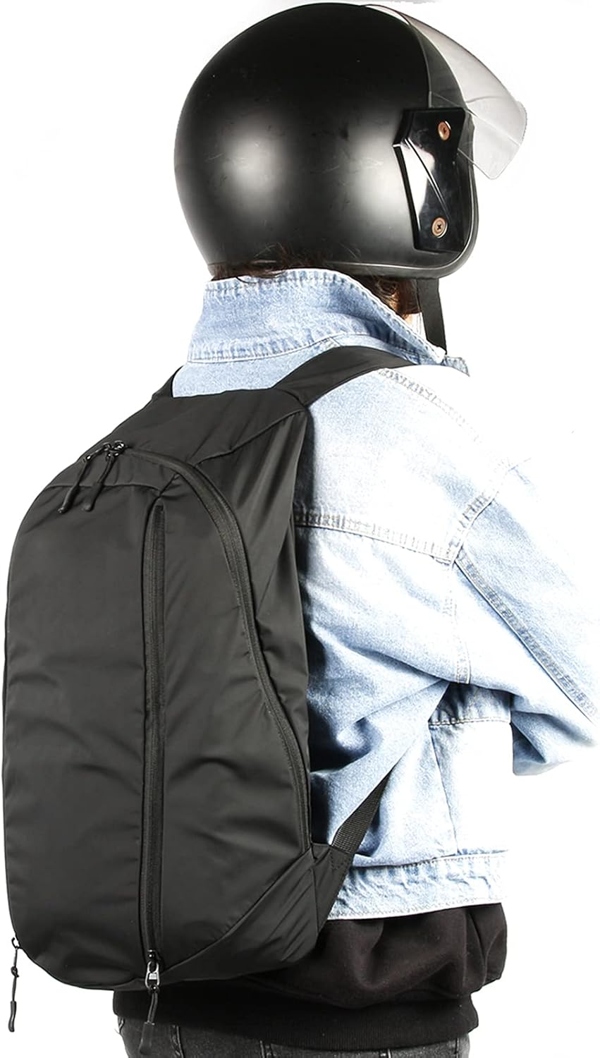 Motorcycle Backpack, Foldable Packable Backpack, Helmet Backpack, Folding Travel Backpack with Helmet Holder, for Hiking Camping Cycling Traveling image number 4