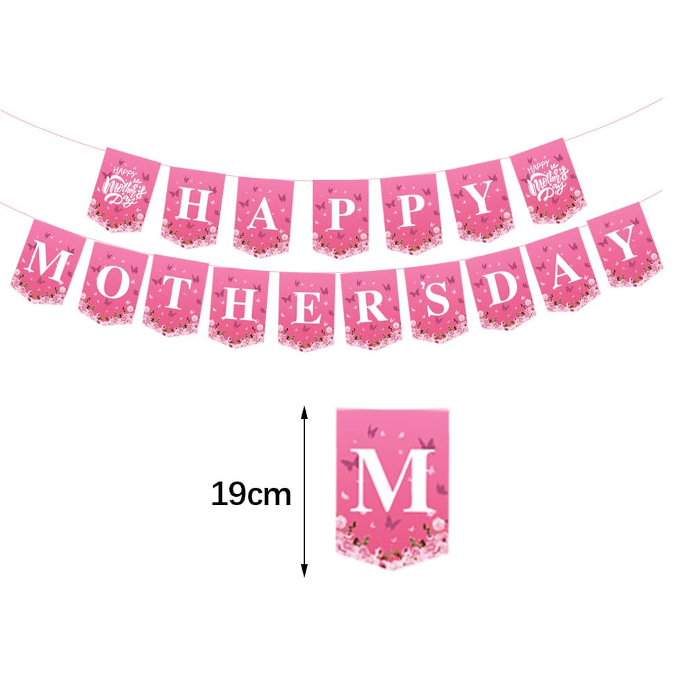Happy Mother&rsquo;S Day Banner Happy Mom Day Colorful Decorations Home Party Supplies for Door Tree Window Hanging Decor image number 4