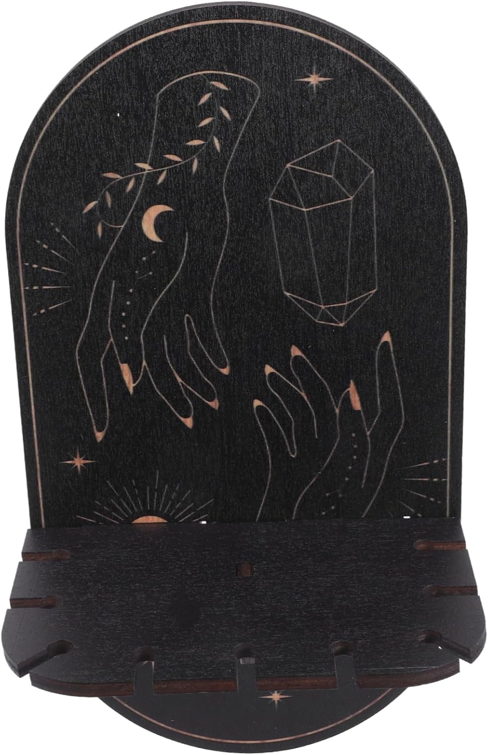 Boho Crystal Shelf Display Rack Action Figure Stand Bohemian Decorative Stand Wall-Mounted Jewelry Holder image number 3