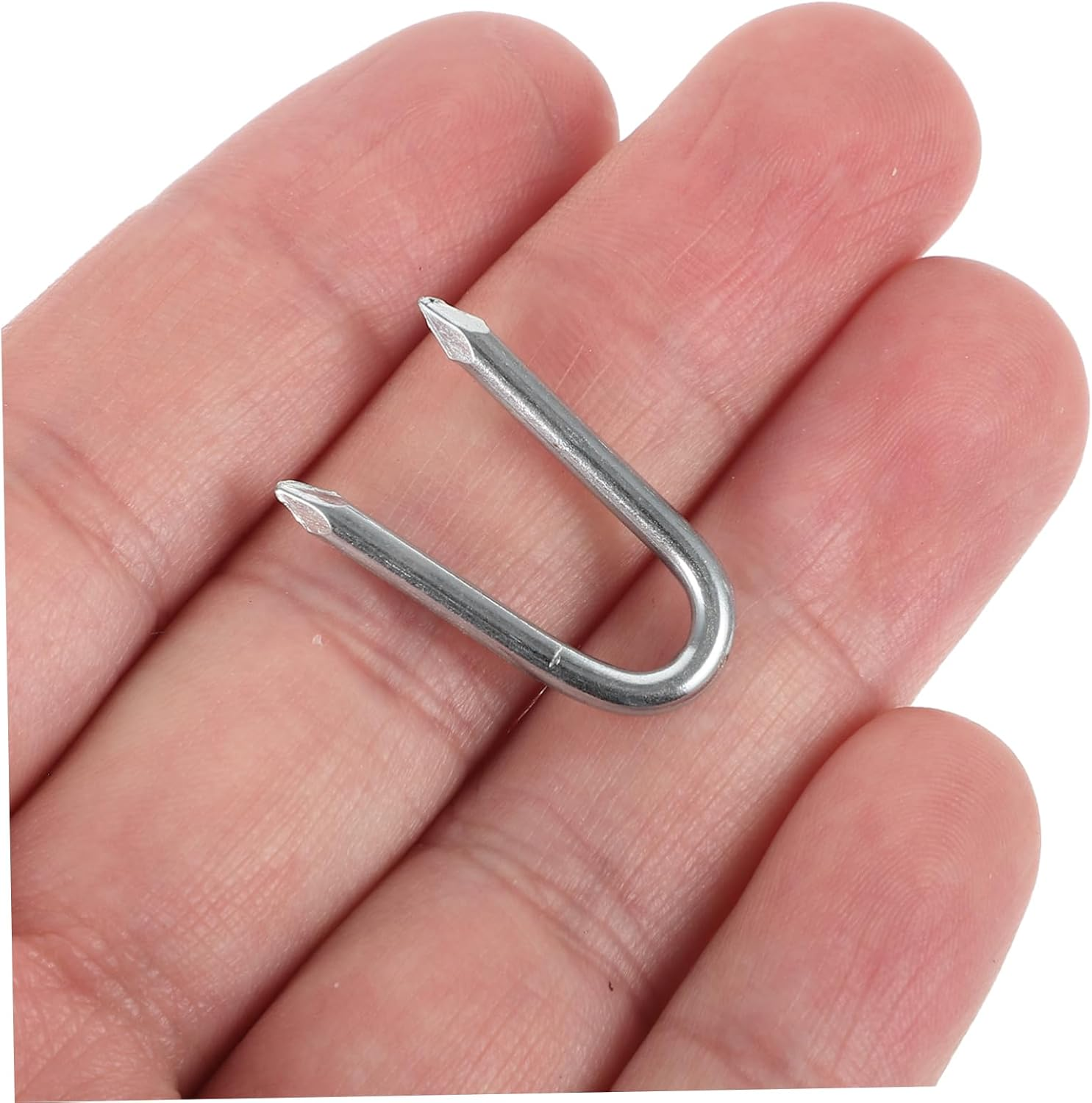 50Pcs Iron Nail Wire Mesh U Shaped Nails Metal U Stakes for Garden Fences Outdoor Plant Support Fence Stake image number 5