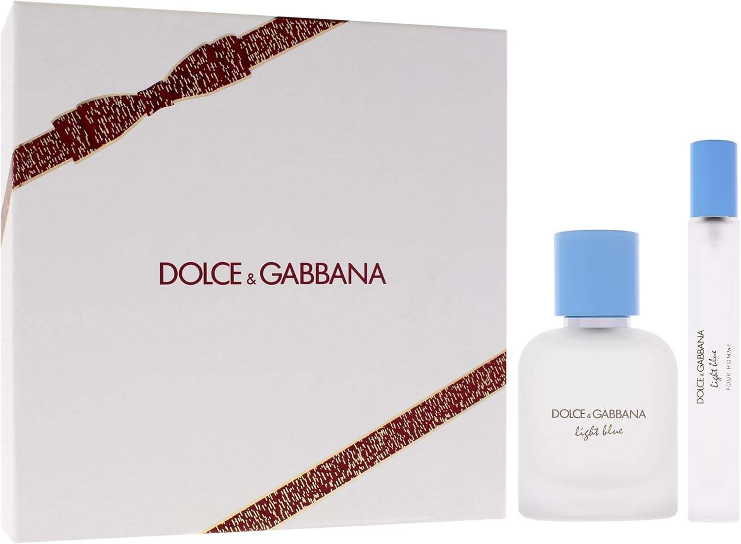 Dolce & Gabbana Light Blue Pour Homme Eau De Toilette 50Ml Gift Set (Contains 50Ml EDT and 10Ml Travel Spray) image number 1