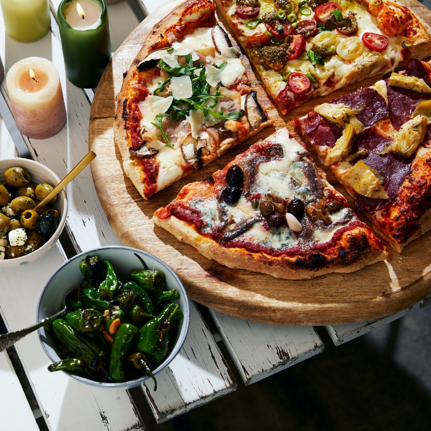 COZZE Pizza Peel &ndash; Rotating Pizza Paddle with Long Handle, Stainless Steel Pizza Spatula Paddle, Pizza Turning Peel for Ovens and Bbqs image number 4