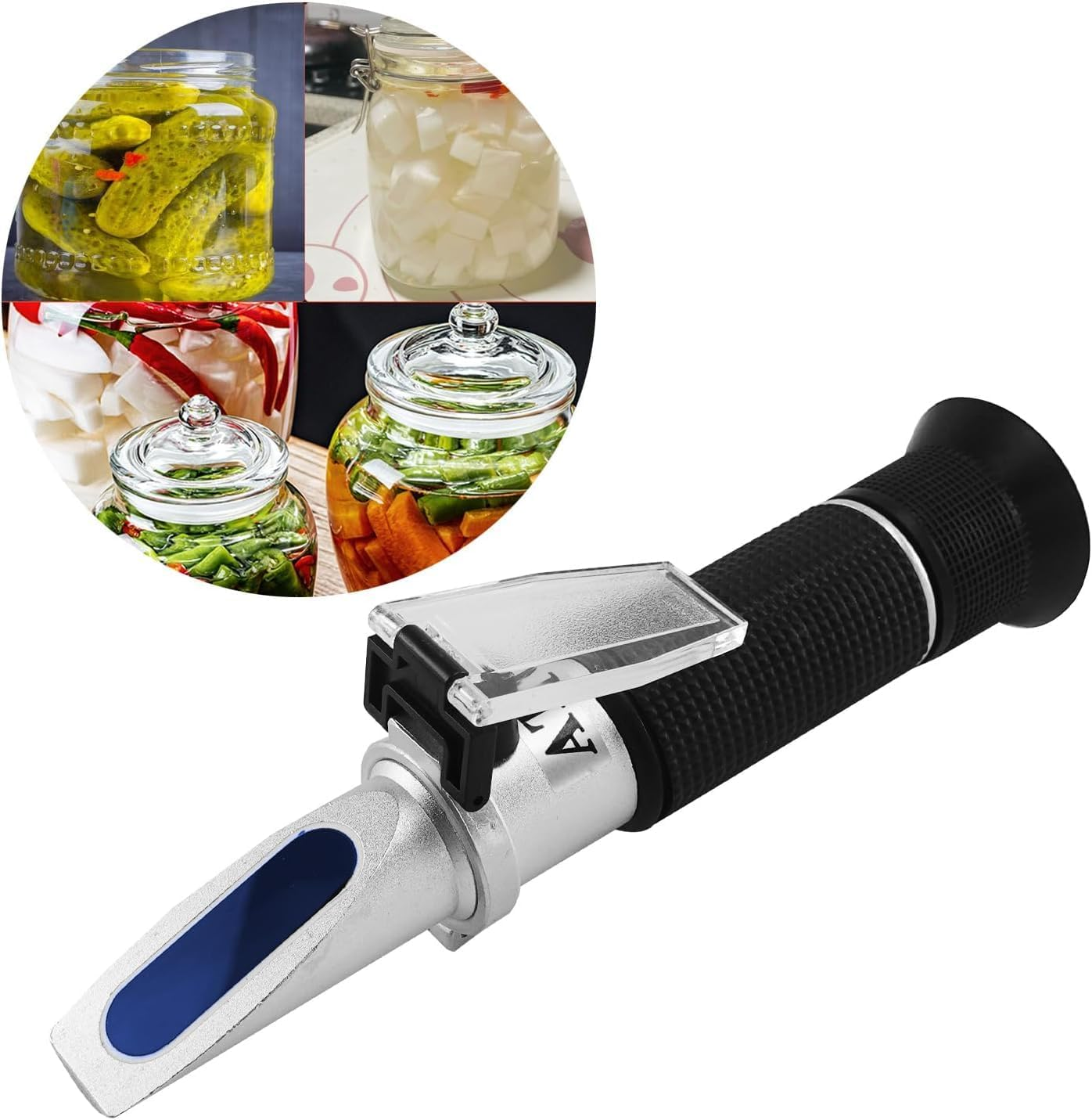 QUMOX 0&ndash;28% Salinity Refractometer with ATC, Optical Salt Meter for Sodium Chloride (Nacl) &ndash; Sea Water, Brine, Pickle, Food Processing &ndash; No Battery Needed, &plusmn;0.2% Accuracy image number 1