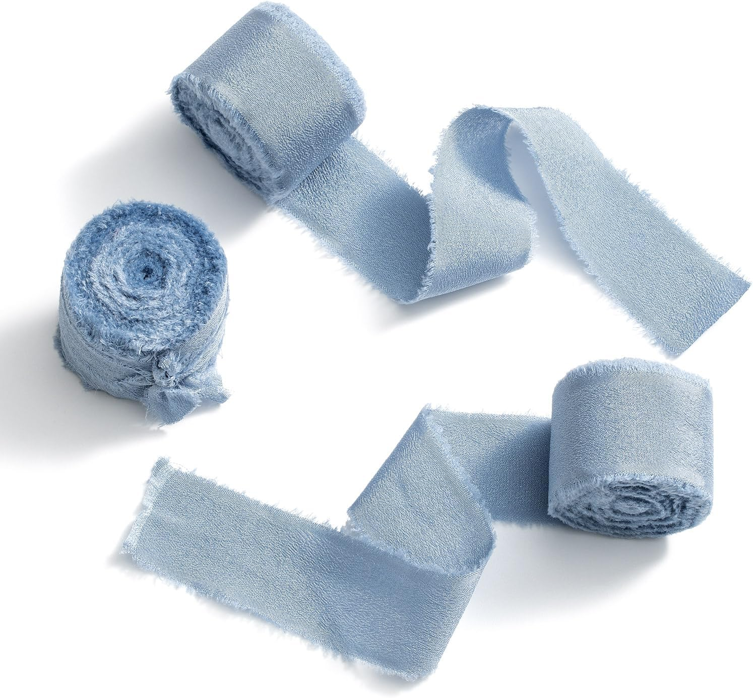 Gift Ribbon Grosgrain Chiffon Ribbon Bow Ribbons Wide Decoration Ribbons for Wedding Valentine'S Day Birthday Gift 3 Rolls 1 Inch X 7 Yd Light Grey