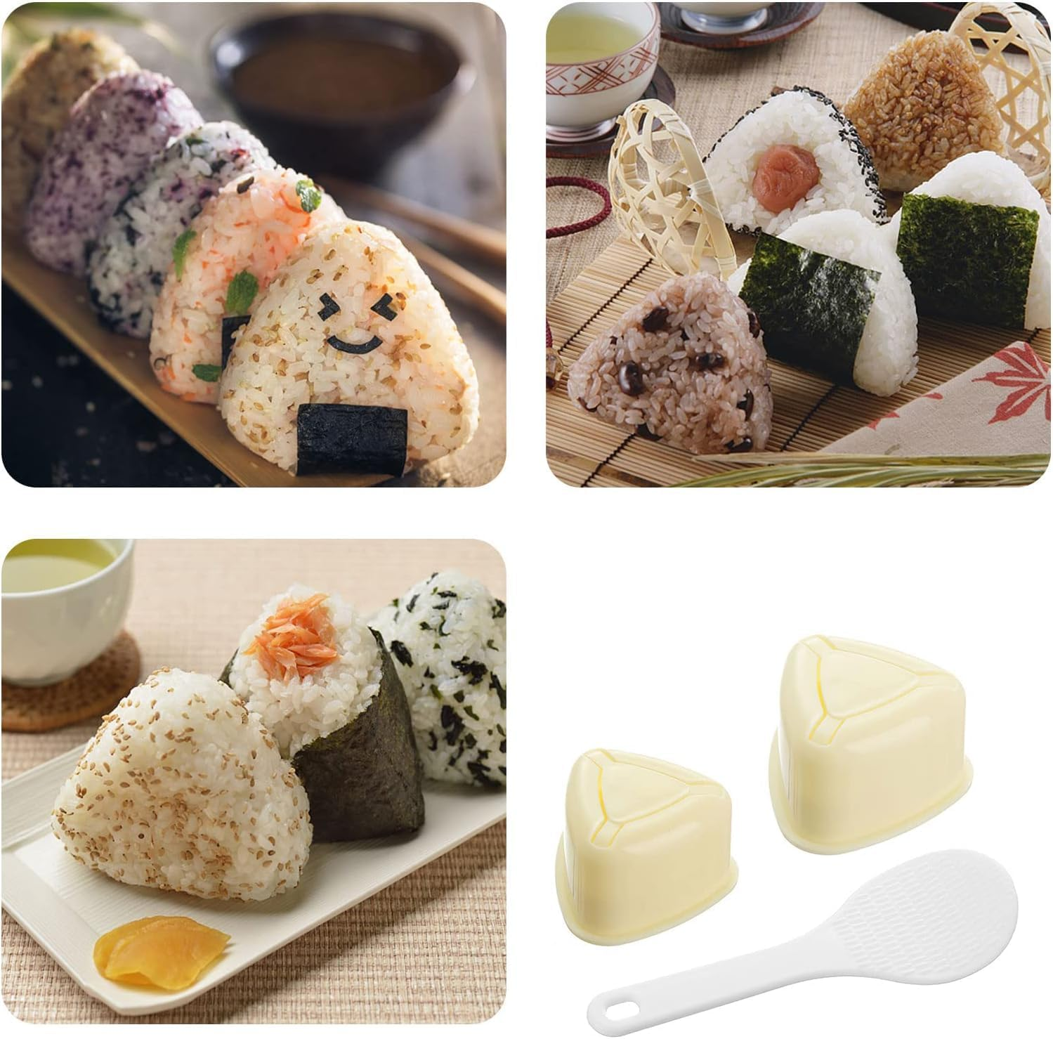 5Pcs Onigiri Mold Triangle Rice Ball Mold Sushi Makers, Triangular Onigiri Mold Rice Ball Mould,Onigiri Triangle Sushi Press Mold,Triangle Rice Ball Mold Maker,Triangle Sushi Mold Rice Ball Maker Mold image number 4