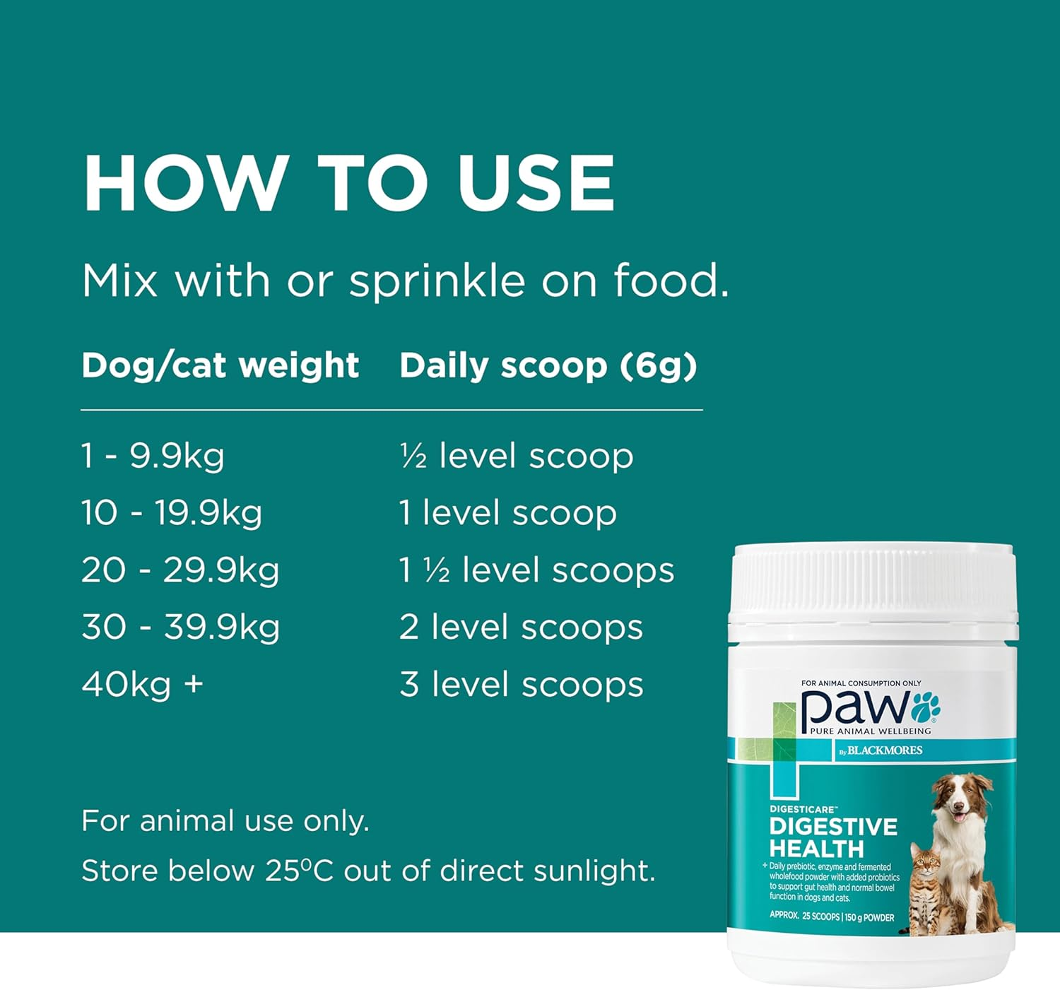 Digesticare&trade; Probiotic Powder for Dogs and Cats | Supports Dog or Cat&rsquo;S Gut Health |150G image number 6