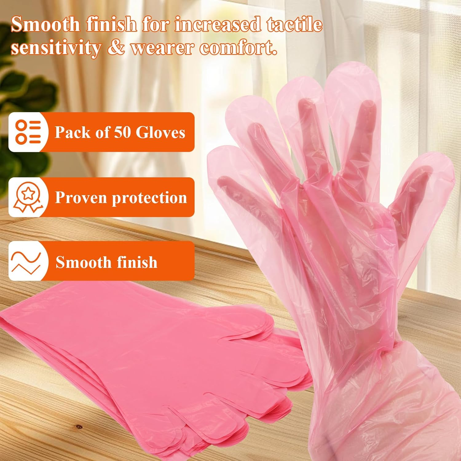 Disposable Rear Livestock Gloves Long, Clear Plastic Glove, Cleaning Protection plus Long Glove, Home Kitchen Factory Farm Work, Animal Inspection Long Arm Gloves (50 Sets ） image number 2