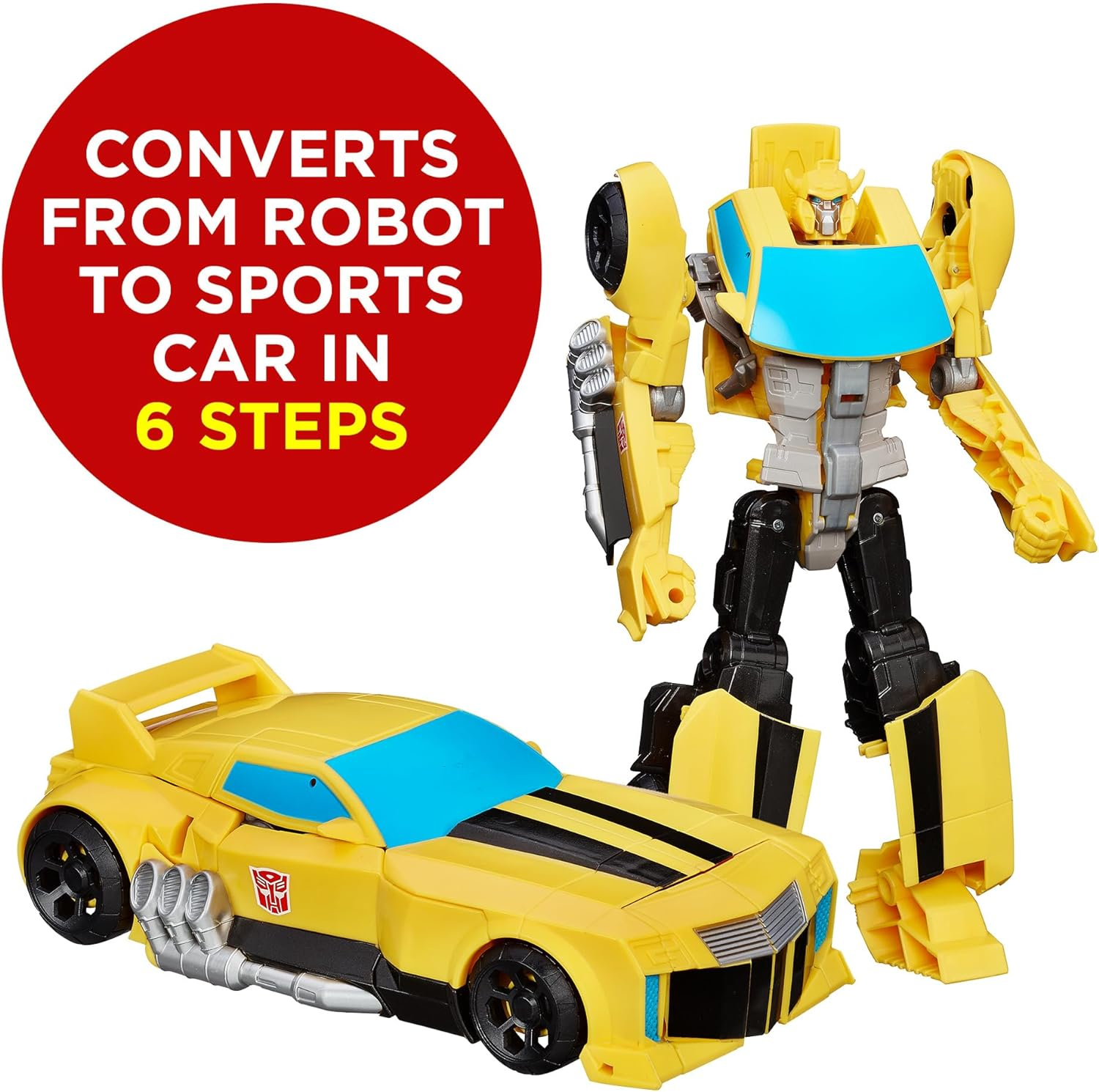 Transformers Toys Heroic Bumblebee Action Figure - Timeless Large-Scale Figure, Changes into Yellow Toy Car, 11" (Amazon Exclusive) image number 1