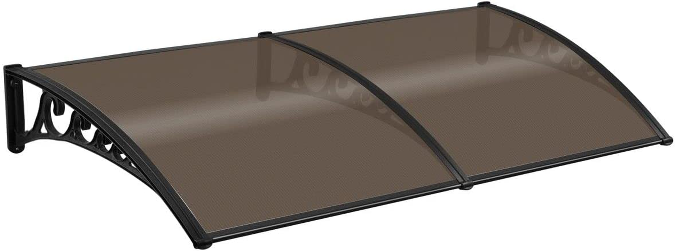 New 2M DIY Window Door Awning House Canopy Patio UV Rain Cover Sun Shade - Brown