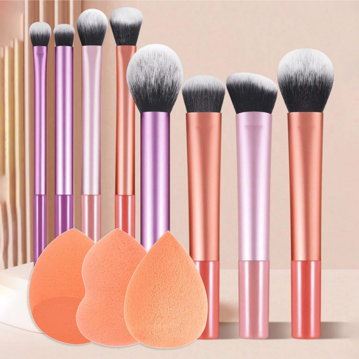 HIDOSNG Makeup Brush Set -8-In-1 Brushes: Eye Makeup Brushes、Foundation Brush、 Concealer Brush、 Blusher Brush Premium Synthetic Makeup Brushes Premium Brush Kit (11PCS) image number 4