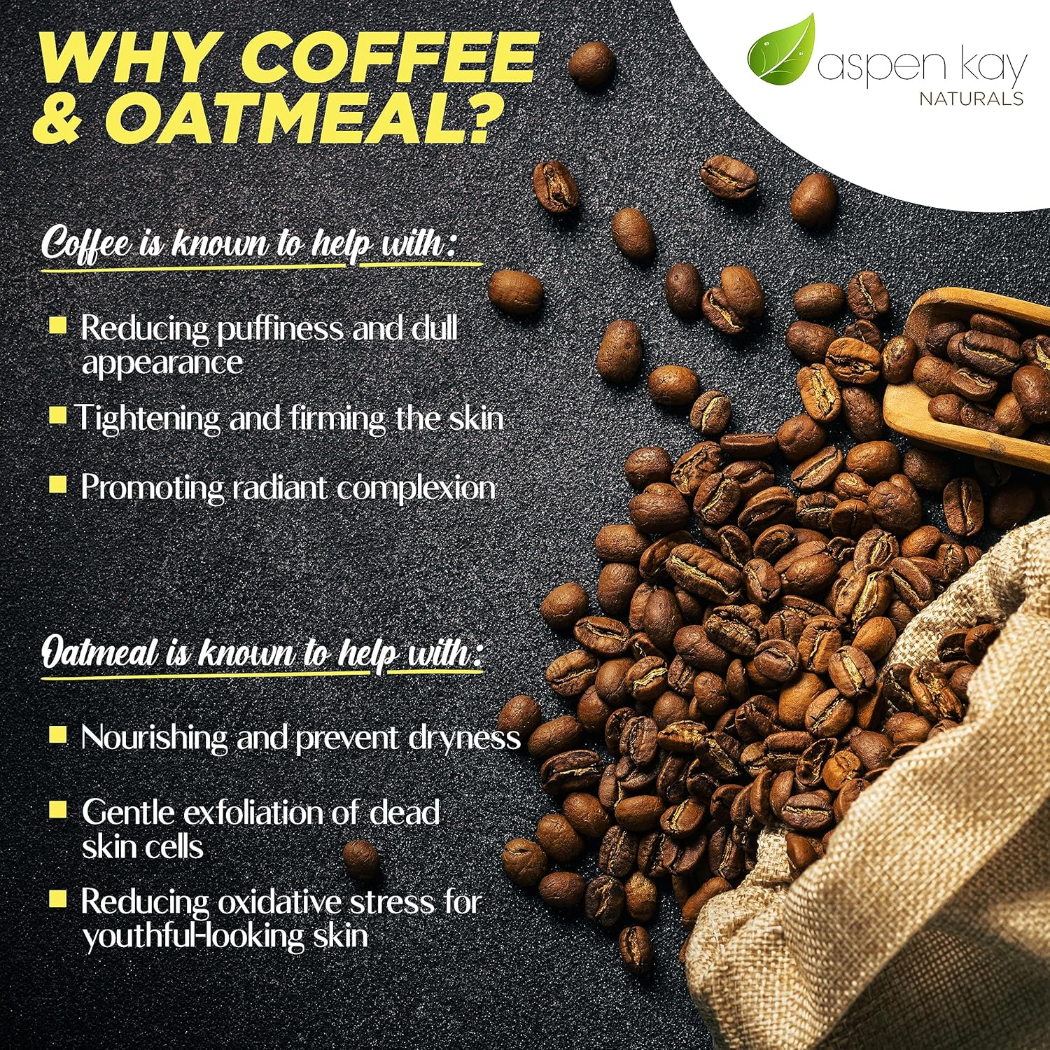 Aspen Kay Naturals Coffee & Oatmeal Exfoliating Soap, Natural and Organic Ingredients. a Wonderful Exfoliating Body Soap, for Men & Women. GMO Free. 4.5 Oz Bar image number 4