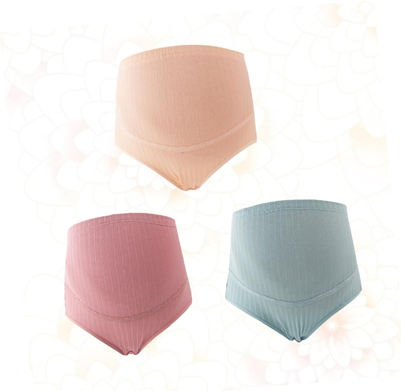 3Pcs XL High Waist Maternity Panties Cotton Undies for Pregnant Women Belly Band Comfortable Maternity Underwear for Daily Wear