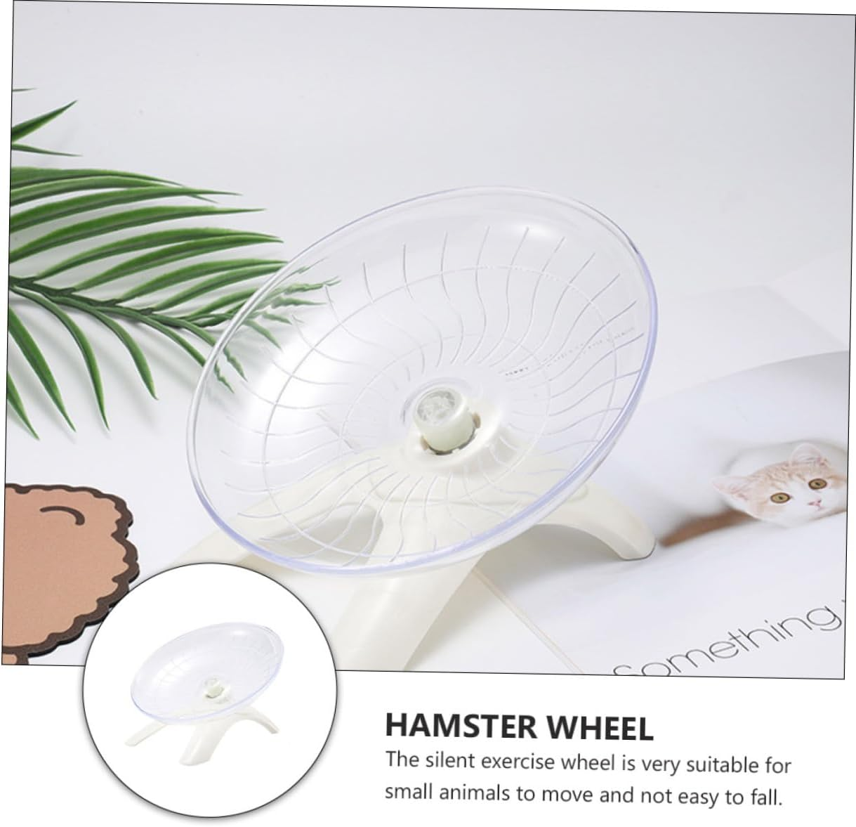 Beavorty Hamster Toys for Hamster Exercise Wheel Animal Interactive Pet Jogging Exercise Toys Silent Running Disc Detachable Design for Small Animals Random Color image number 3