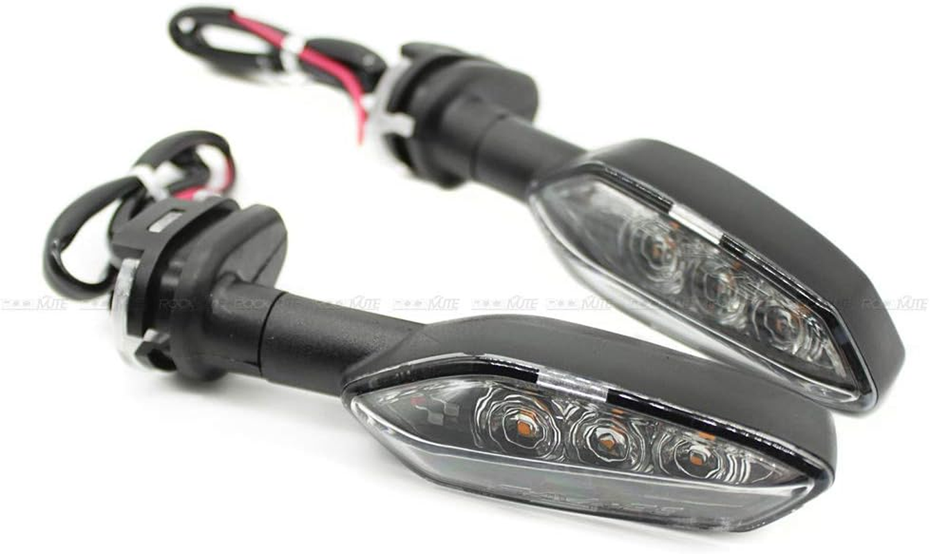 Motorcycle LED Turn Signal Indicator Lights for Yamaha MT-01 MT-25 MT-03 MT-10 MT-09 MT-07 TRACER FZ1 FZ6 FZ8 FAZER FZ6R XJ6 TDM900 XSR900 XSR700 Motorbike Front/Rear Turning Blinker 1 Pair (Clear) image number 5