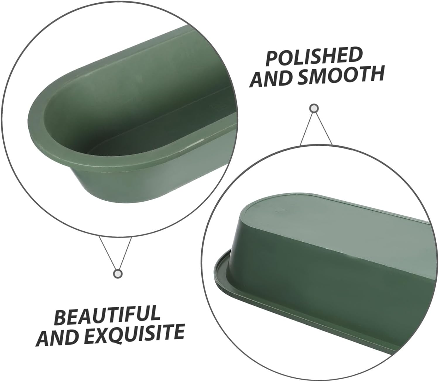 Heavy-Duty Oval Feed Trough for Livestock Thickened Weather-Resistant Plastic Pig Feeding Container for Chicken Duck Pigeon Goat Cow Piglet Outdoor Use image number 5