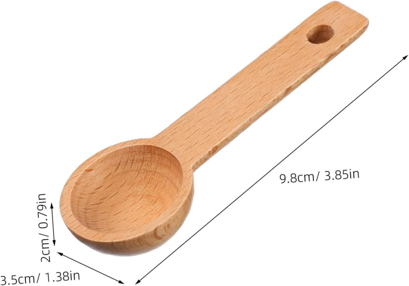 ABOOFAN 4Pcs Wooden Coffee Measuring Spoons Small Scoops for Ground Beans and Tea Solid Wood Kitchen Tools for Accurate Coffee Powder Measurement image number 5