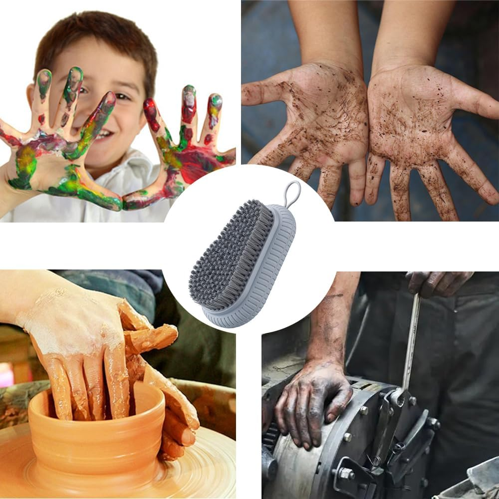 Nayiissi Nail Brush for Cleaning Fingernails, Heavy Duty Nail Scrubber Brush Hand Cleaning Brush, Mechanic Hand Nail Cleaning Brush for Men&Women, Laundry Cloth Shoe Cleaning Brushes