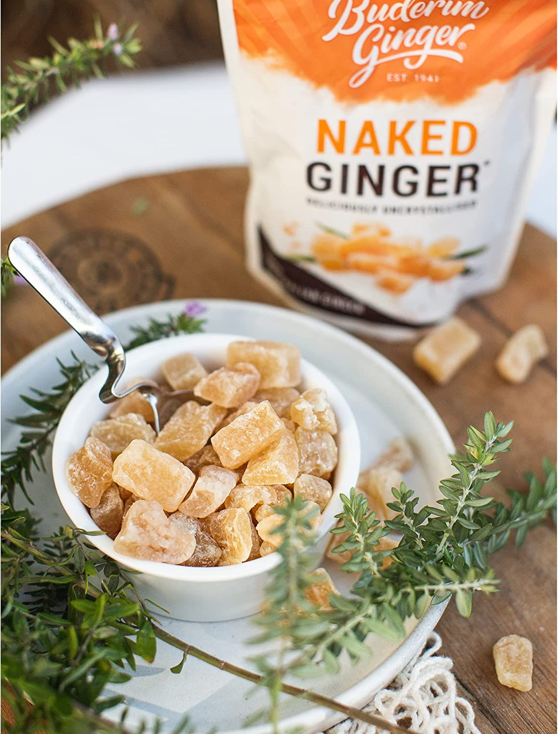 Buderim Ginger Naked Ginger G/F 175G image number 4