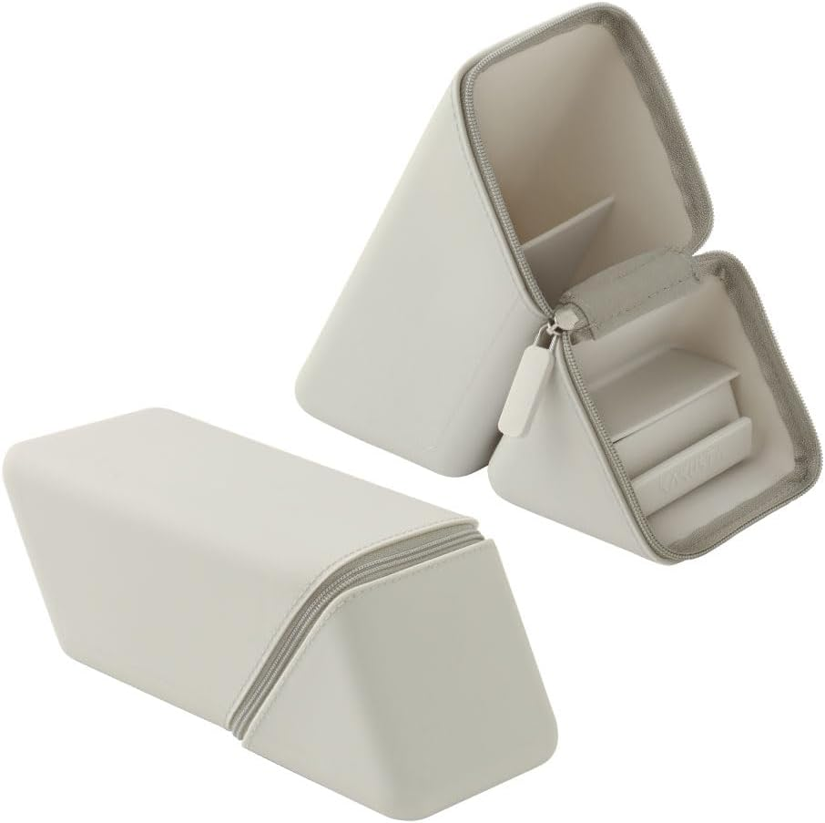 Sonic Pen Case, Caxsta, Portable Pen Holder, Wide, with Drawer, Greige FD-2045-GR