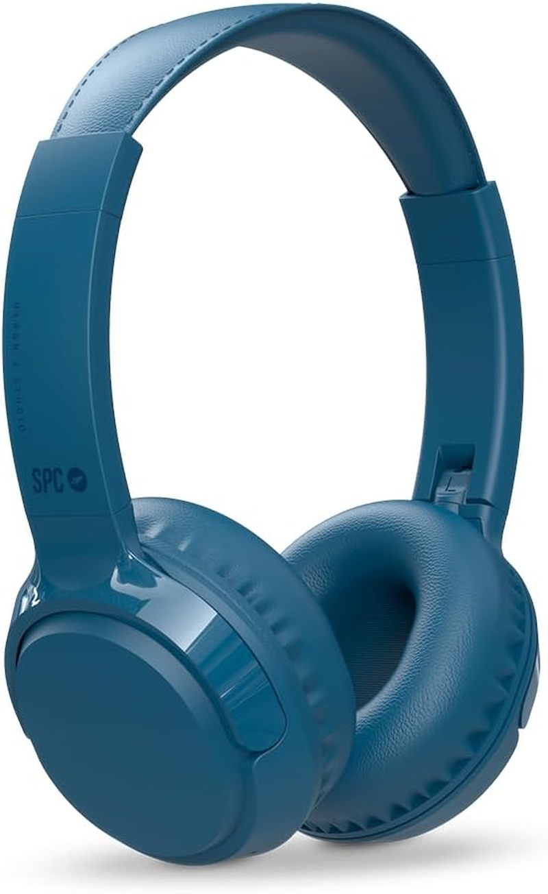 SPC Heron 2 Studio Wireless Bluetooth Headphones | ECO | 50 Hours Battery Life | Two Simultaneous Connections | Built-In Microphone | Adjustable and Foldable White Recycled Plastic