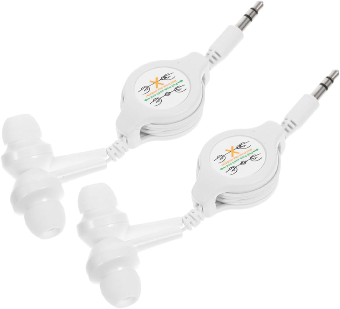 YOSADIER Retractable Earbuds Earbud Headphone with Noise-Canceling Technology Adjustable Length for Sports and Travel Comfortable Fit for Active Lifestyle image number 1