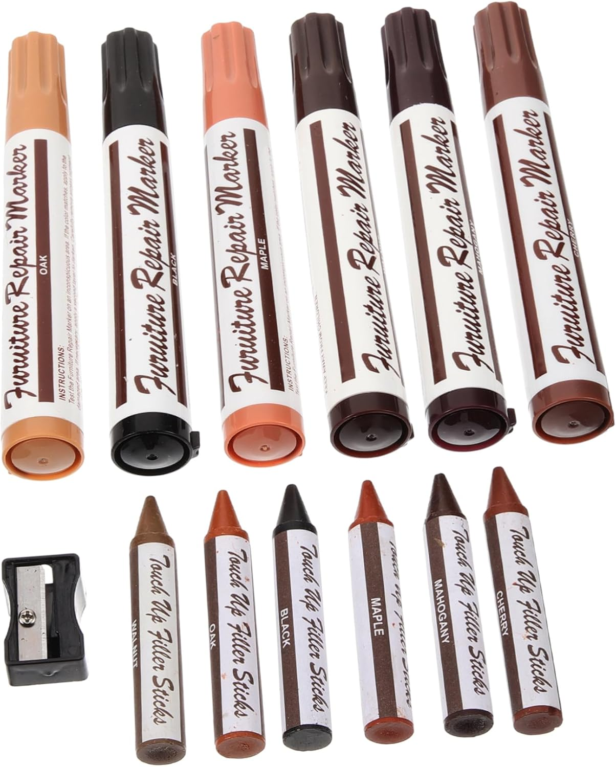 CLISPEED 1Set Multi-Use Furniture Repair Markers Pens for Wood Floors Furniture and Cabinets Quick-Drying Strong Coverage Easy to Use for Home Repairs image number 1