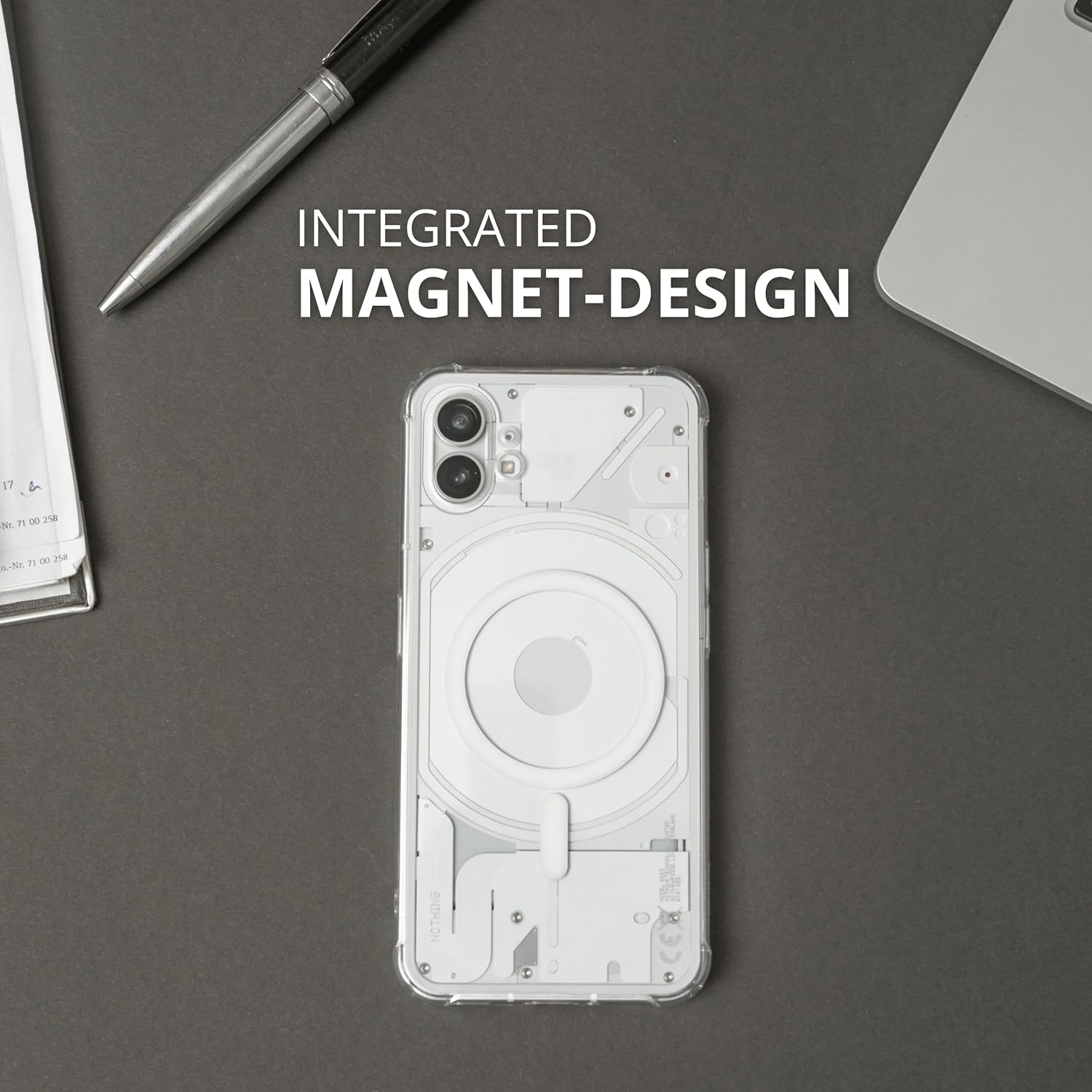 Jprotect Magnetic Phone Case for Nothing Phone 1 - Magsafe Compatible, Shockproof, Transparent/Clear Case image number 5