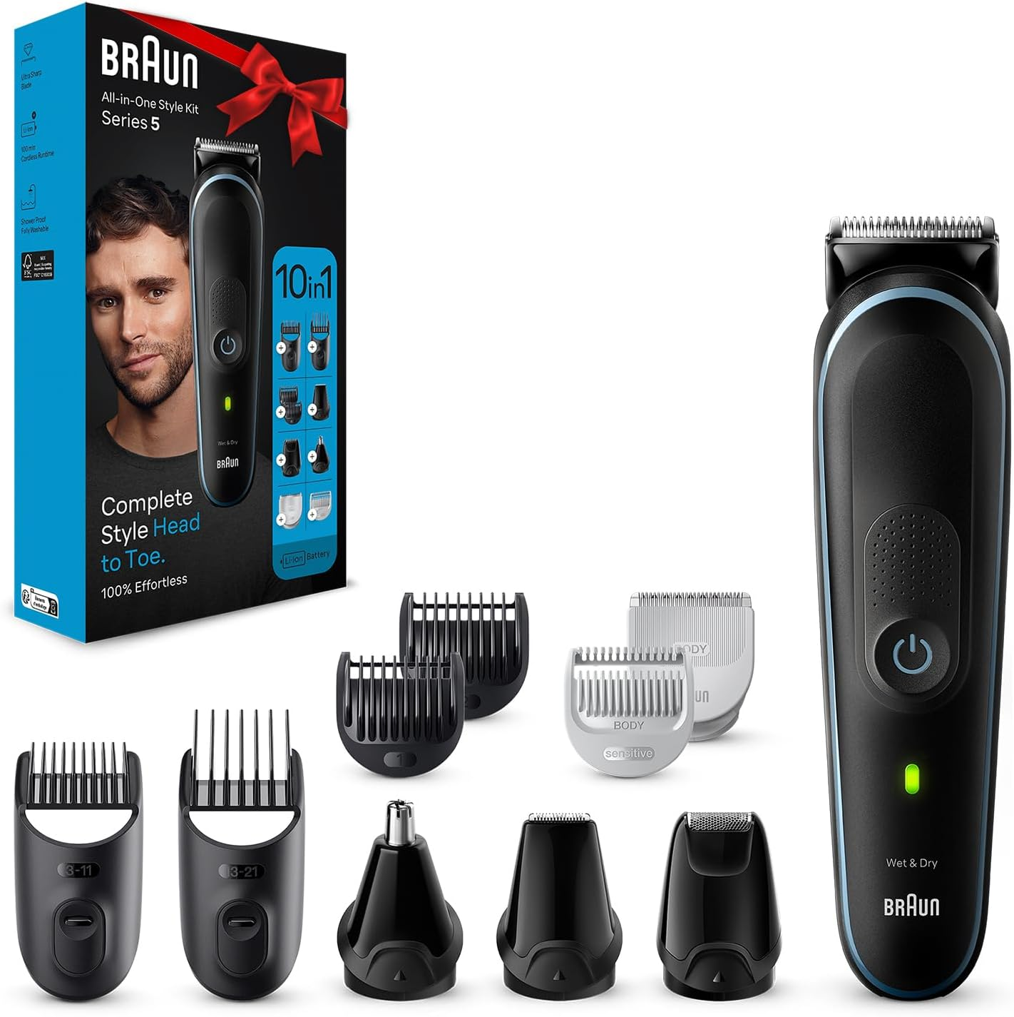 Braun All-In-One Styling Set Series 5 MGK5440 10-In-1 Set for Beard, Hair, Body Grooming and More image number 6