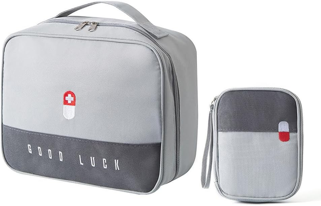 Empty First Aid Bag, Travel Medicine Bag, Medical Supplies Organizer Bag, Waterproof Medicine Storage Box for Home, Camping, Vehicle and Office image number 3