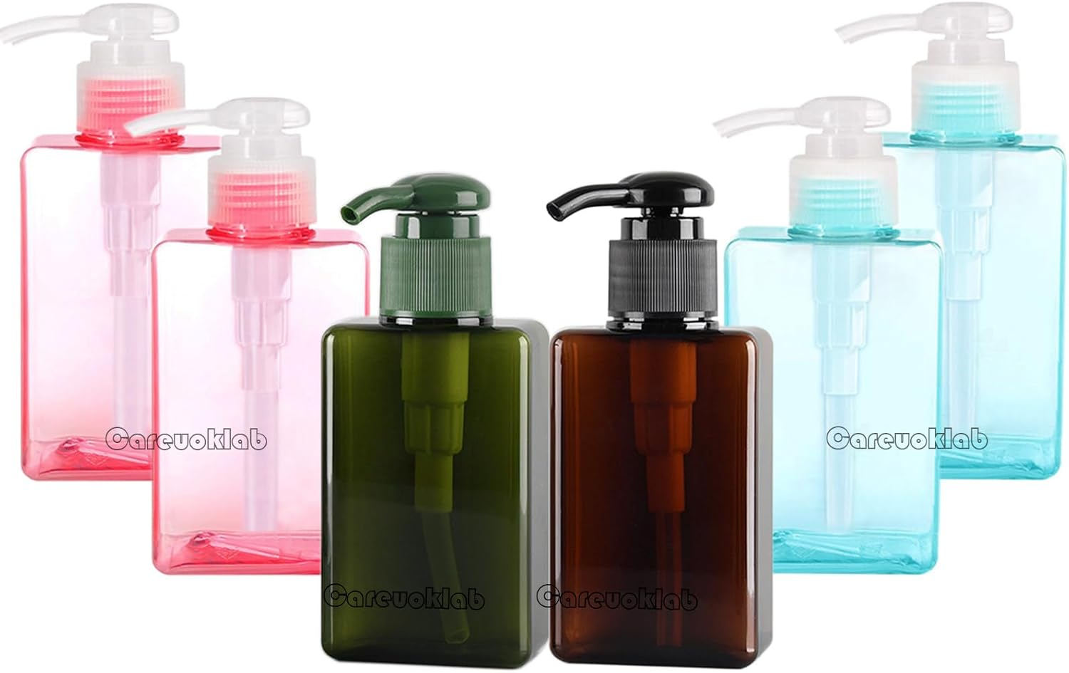 6 Pack 100Ml Travel Pump Bottles Set, Refillable Toiletries Containers, Pump Dispensers for Travel Shower and Sitz Bath, Shampoo Body Lotion Cosmetics image number 1