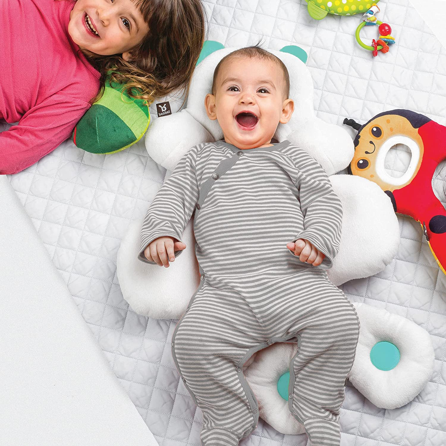 Benbat Reversible Body Support Pillow for 0-12 Months, White