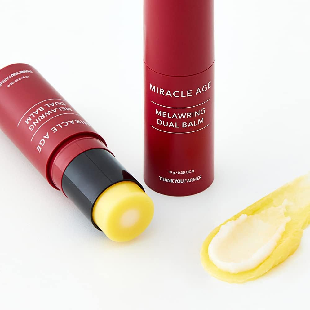 THANKYOU FARMER Miracle Age Melawring Dual Balm, Hyperpigmentation, Korean Eye Cream, Fast-Absorbing Wrinkle Balm Stick, Crows Feet Eye Treatment Product, Fine Lines Lifting 0.35Oz image number 2