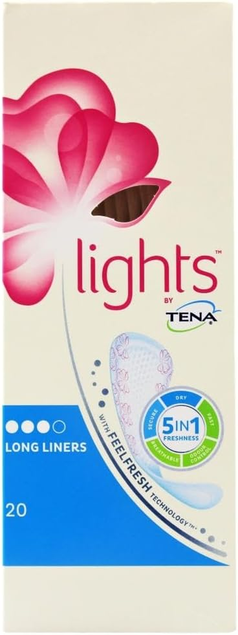 Tena Lights Sensitive 20 Long Liners image number 6