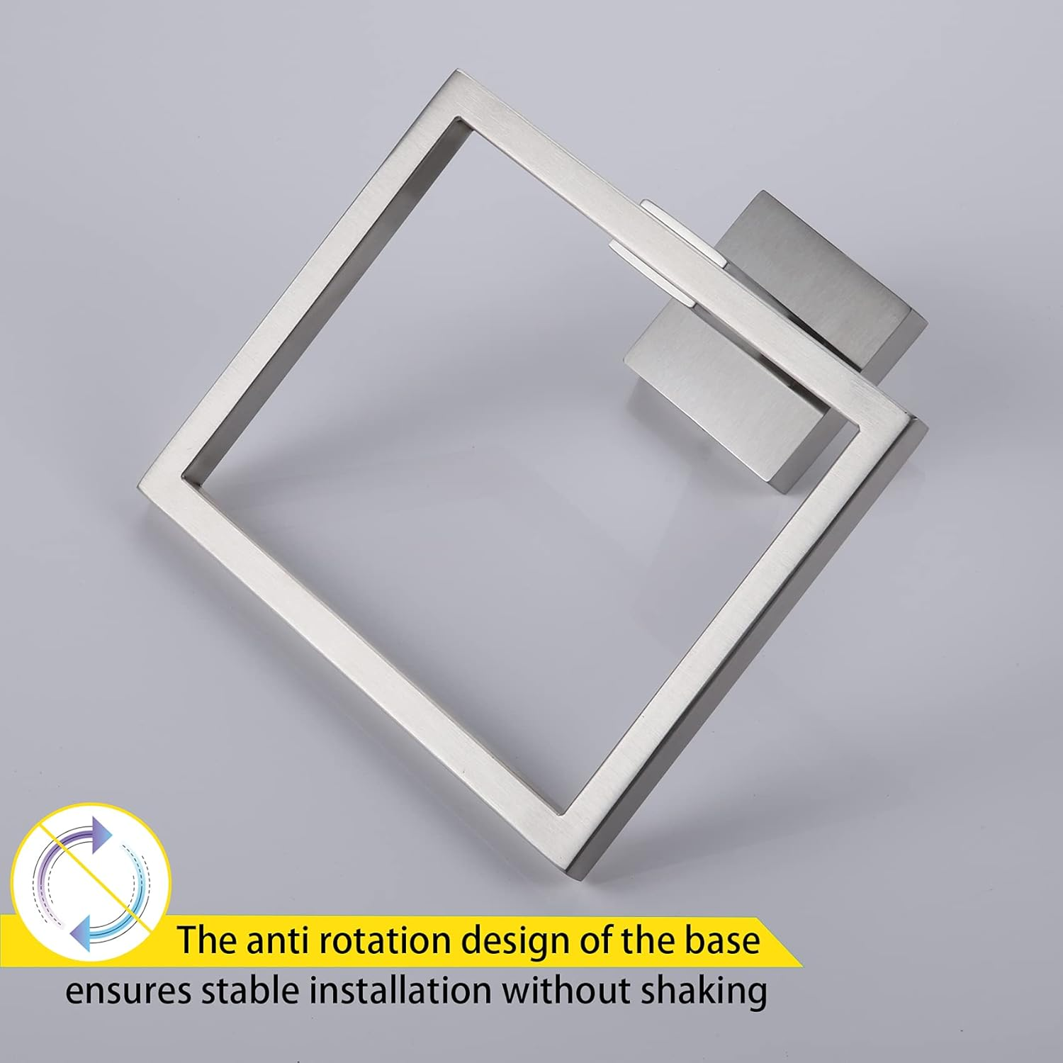 KOKOSIRI Bathroom Towel Rack, Stainless Steel Towel Ring 2 Pieces, Wall Mounted Kitchen Cabinet, Brushed Nickel B3004BR-P2 image number 2