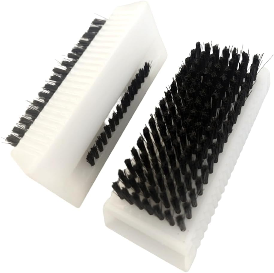 2PCS Nail Brush Two-Sided Nail Brush Non-Disposable Sterile Hand Scrubber with Nail Cleaner Hand and Nail Cleaning Brush (White, One Size)