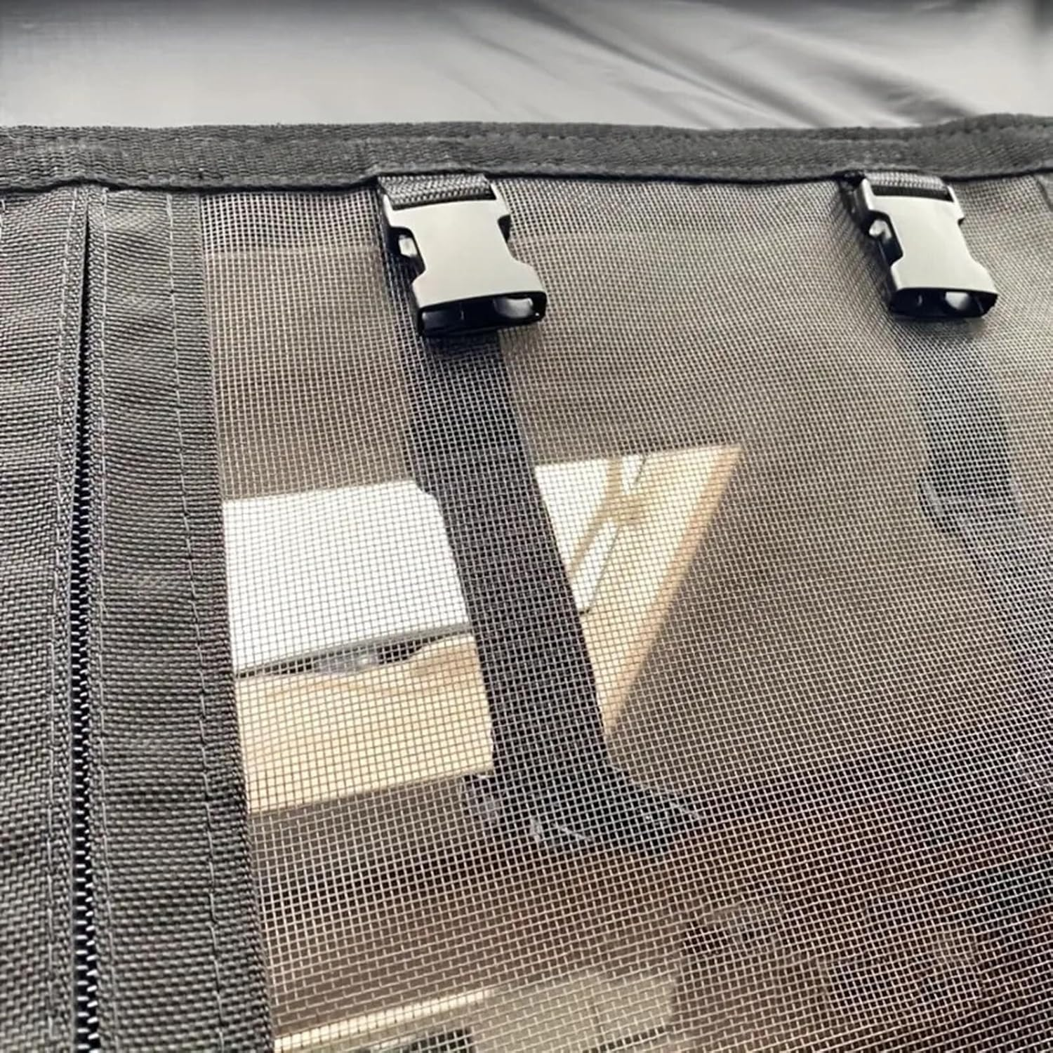 Car Door Screen Mesh, Fly Screen Van Door Net with Zipper, Van Side Door Bug Mesh Mosquito Net, Car Bug Mesh for Outdoor Camping image number 4