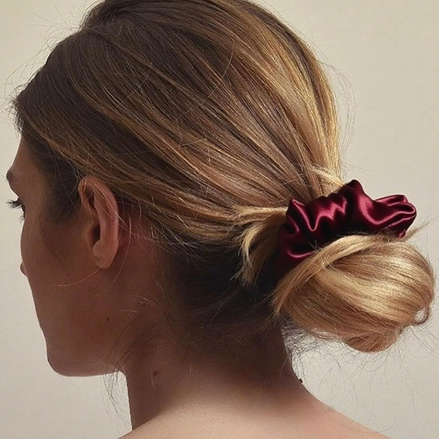 Pack of 6 Hair Bobbles Scrunchies for Women, Hair Bands Girls, Plain Elastic Thick Bands, Plain Soft Hair Bands, High Ponytail Fixation Hair Bands, for Women, Girls image number 2