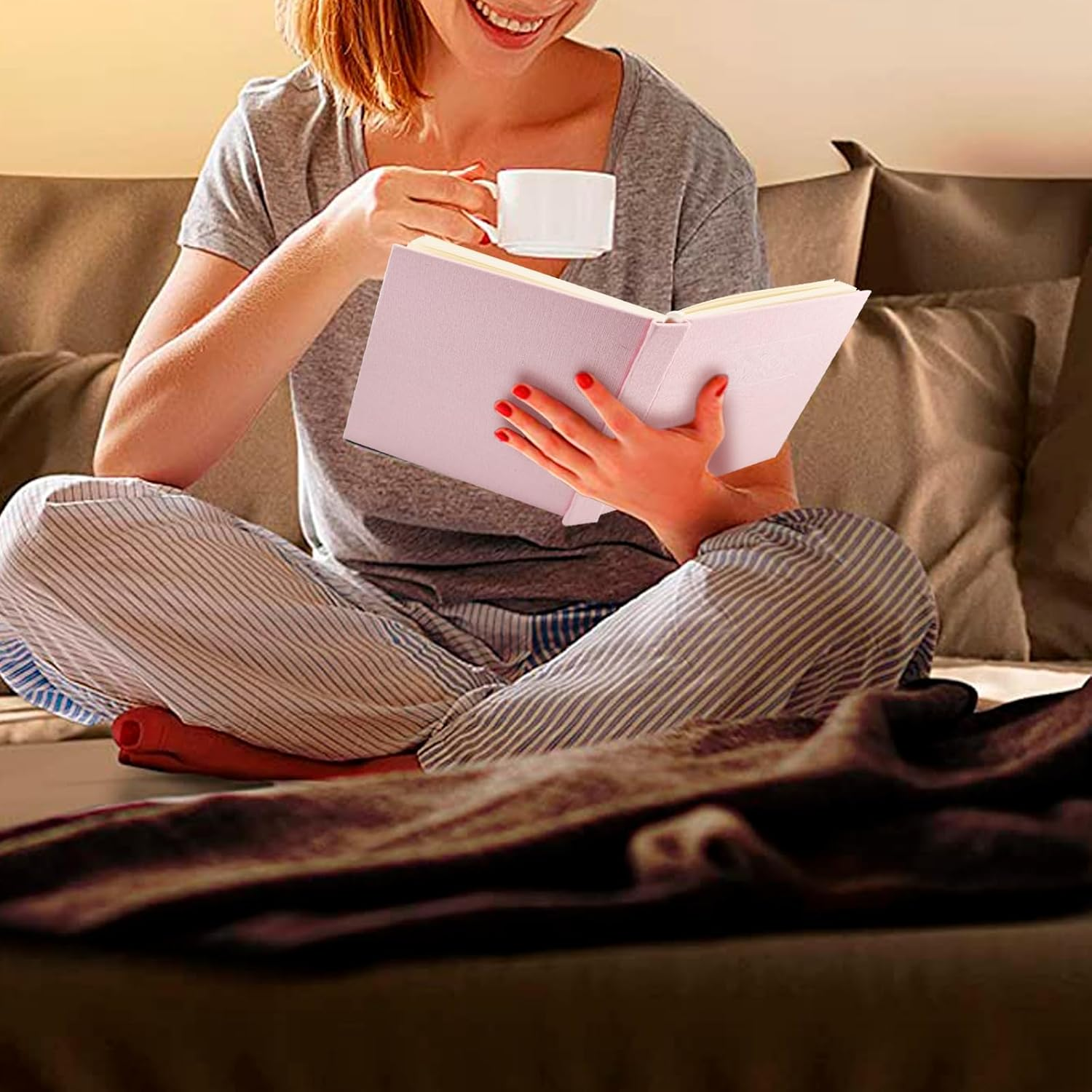 VANRA Gratitude Journal for Women Men, Undated Daily Journal Planner for Manifestation Guide Life Affirmation, Hardcover Self-Care Positivity Journal (Pink) image number 2