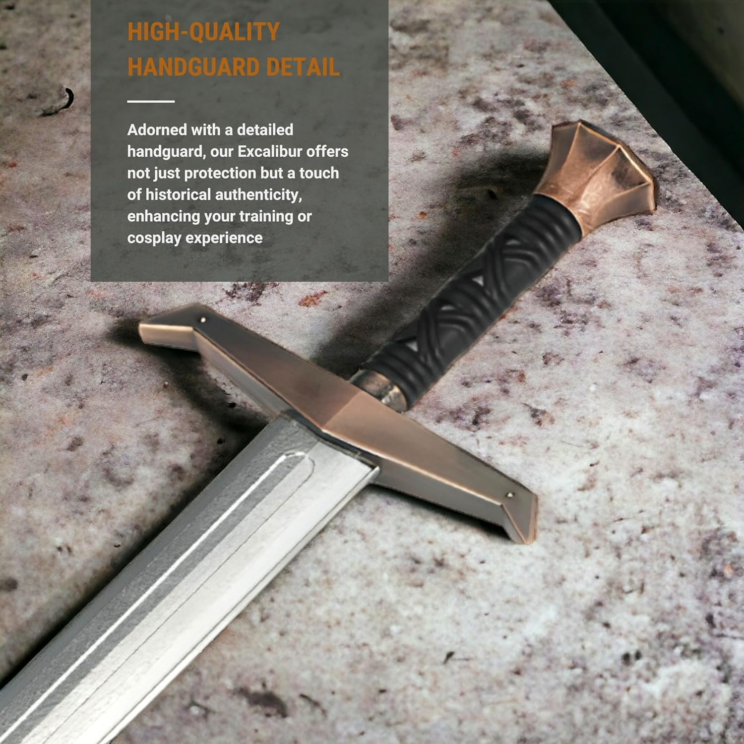 Wilora Excalibur Training Sword - ABS Plastic, Realistic Medieval Practice Sword image number 4