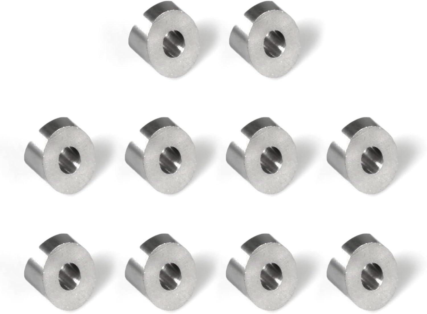 SPEEDWOX 10 Pcs 1/4" 30 Degree Angle Beveled Washers, 316 Stainless Steel Angled Washers, Suit for 1/8" to 3/16" Wire Rope Cable Application image number 4