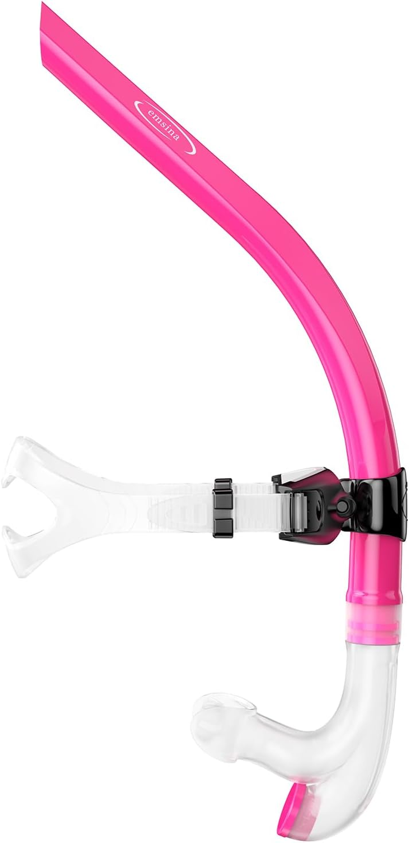 EMSINA Swim Snorkel for Adults, Lap Swimming and Training Snorkel,Unisex Adult/Kid/Youth, One-Way Purge Valve