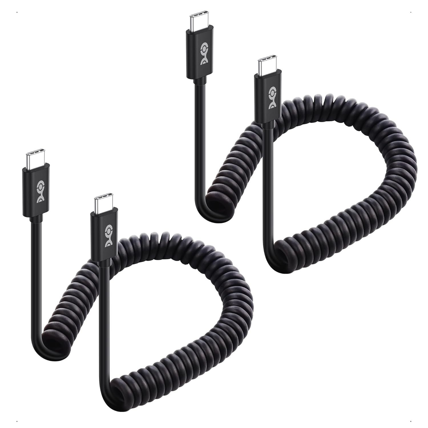 Cable Matters 2-Pack Coiled USB C to USB C Cable 30-120Cm, 3A 60W Fast Charging, Support Apple Carplay, Android Auto, USB C Charger Cable, for Iphone 16/15 Pro Max Plus, Galaxy S23, Ipad Pro image number 4