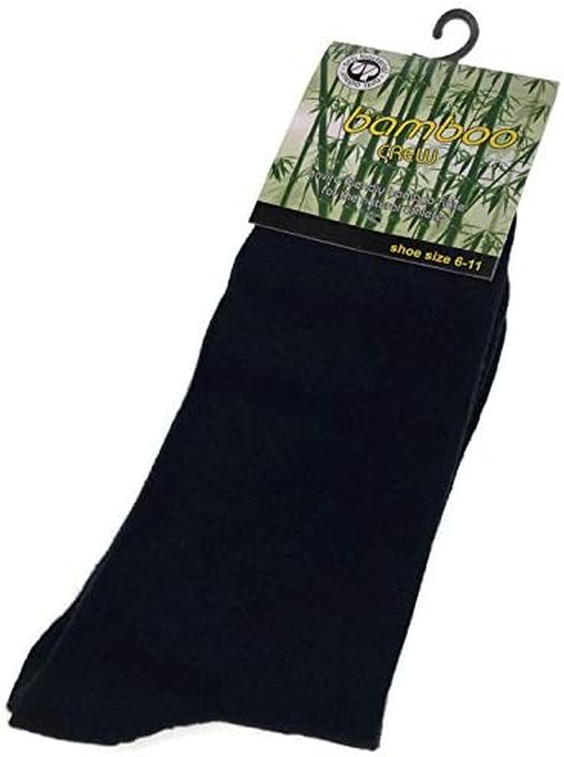Bamboo Unisex Crew Natural Eco Healthy Socks, 12 Pairs