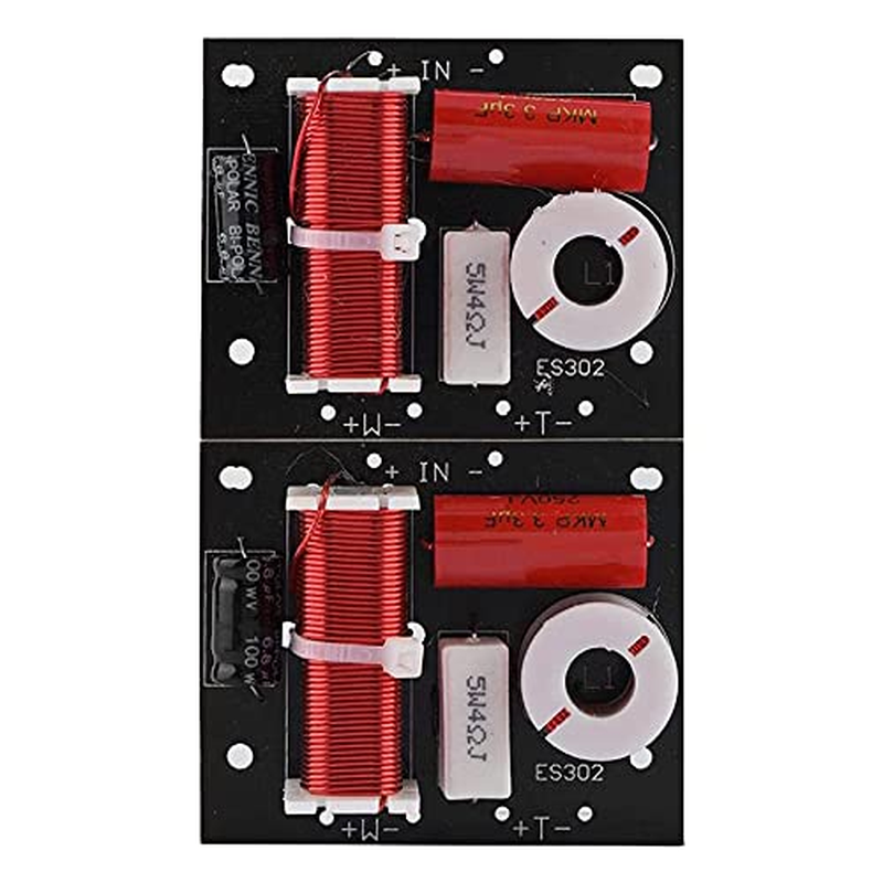 Xioaue 2Pcs 400W Speaker Frequency Divider 2 Way 2 Unit Hi-Fi Soundshelf Crossover Filters Woofer and Tweeter image number 1