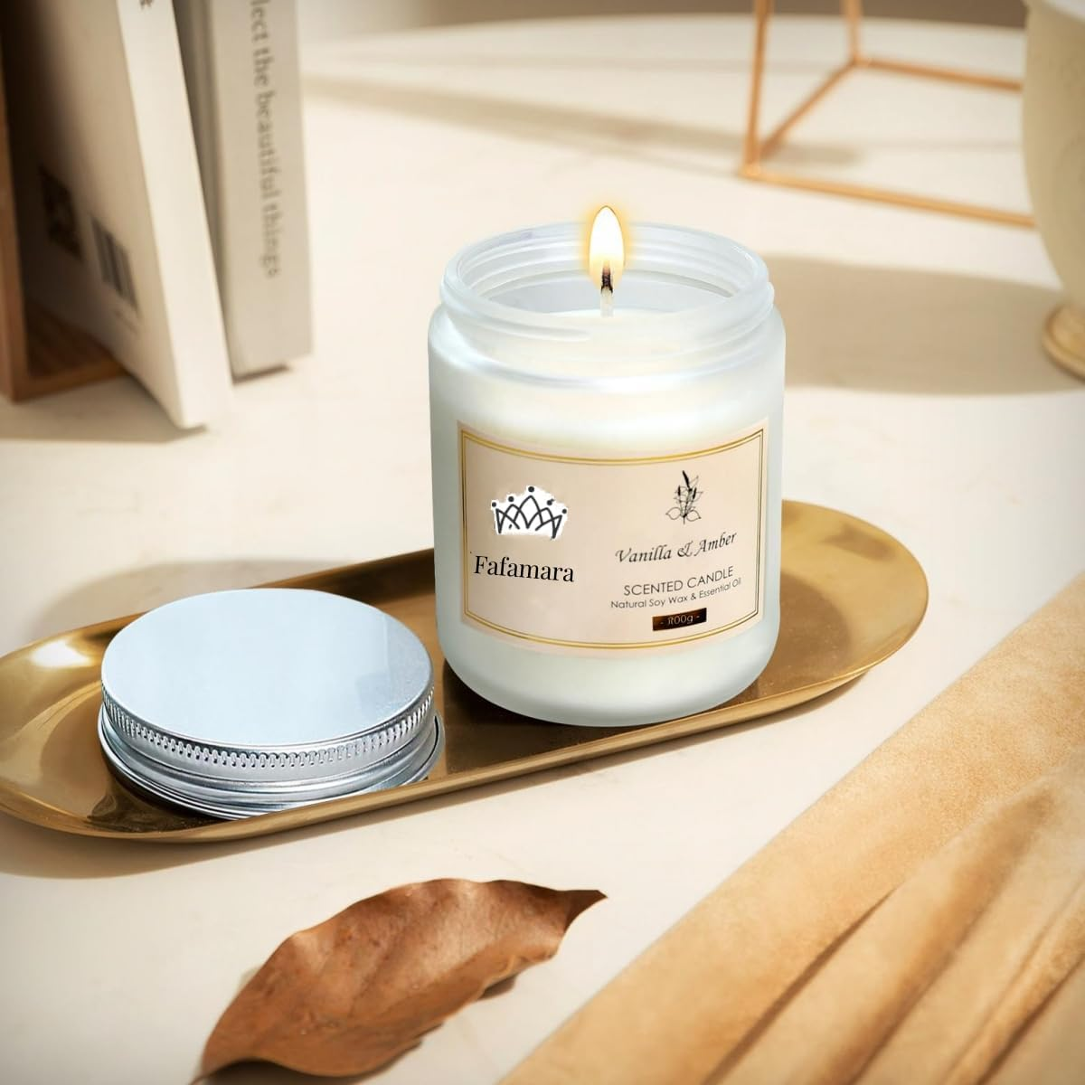 Fafamara Scented Candle Gift Set, 4 Relaxing Aromatherapy Candles for Women, Jasmine & Ylang Ylang, Sandalwood & Patchouli, Fir & Cedarwood, Vanilla & Amber, for Christmas, Birthday, Anniversary image number 1