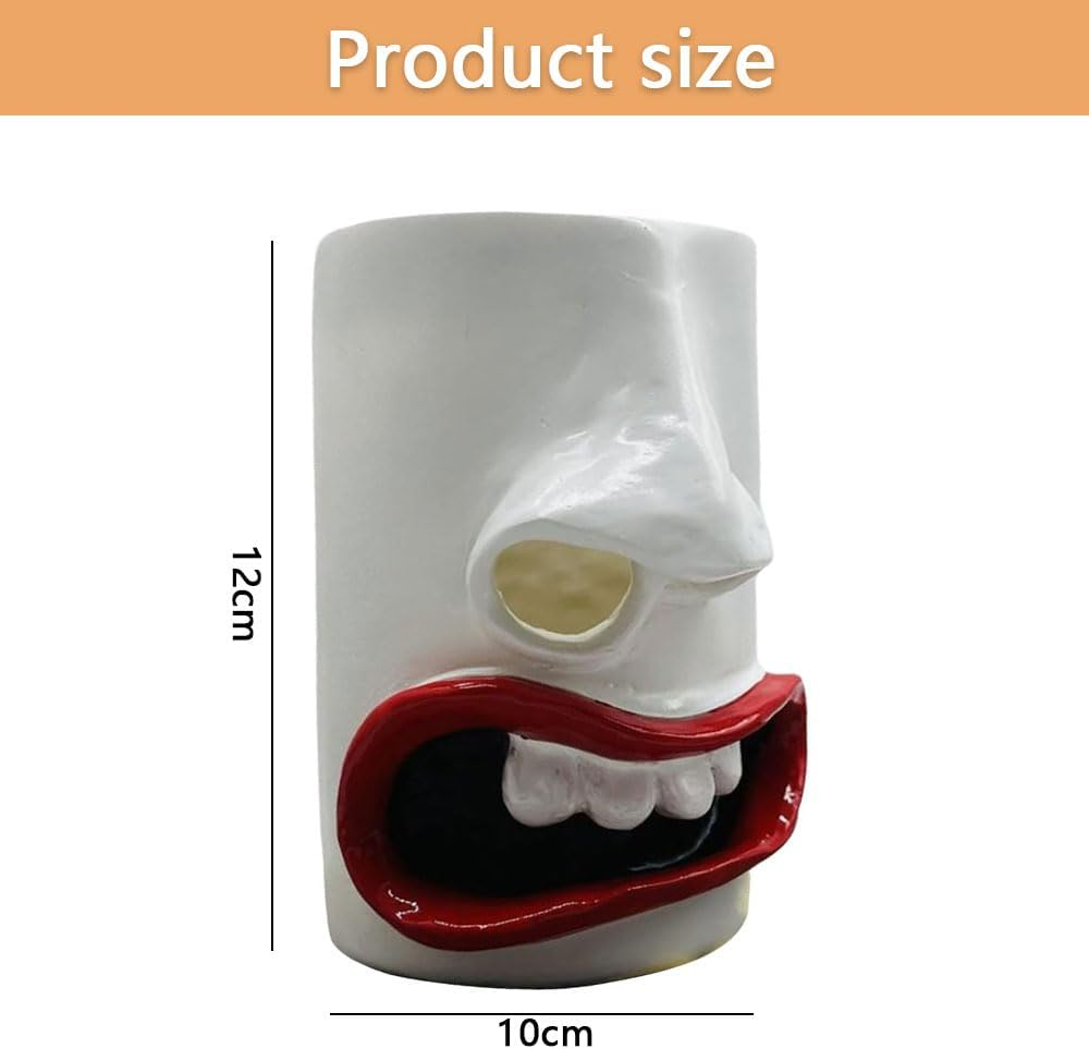 Funny Face Tissue Holder &ndash; Quirky 3D Nose & Mouth Tissue Dispenser, Unique Tissue Box for Living Room, Bedroom, and Bathroom Decor image number 2